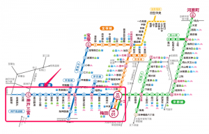 阪急電車　路線図1